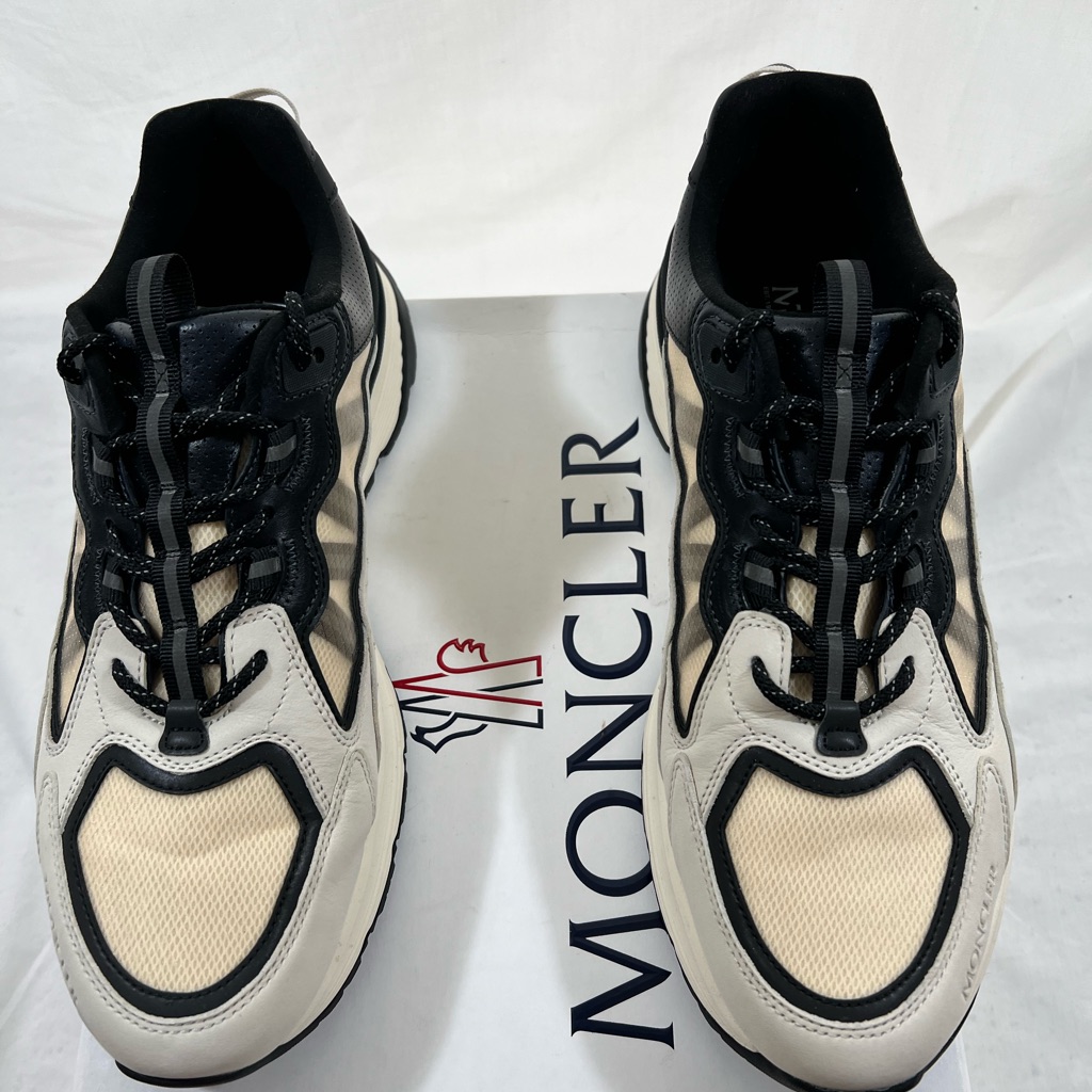 Moncler Men's Black And Cream Athletic Sneakers